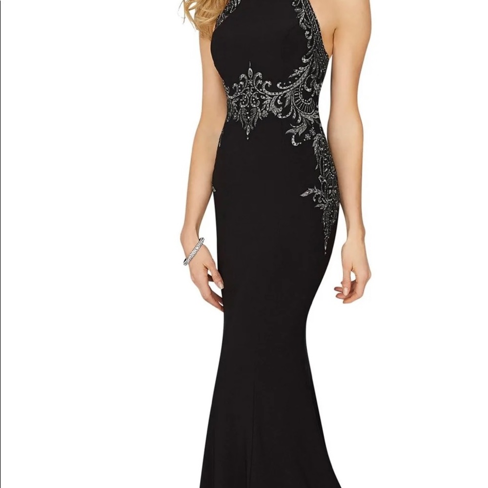 MGNY black formal gown, NWT, size 8. $420 new. Selling for $200